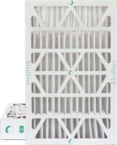 مرشحات هواء فرن التيار المتردد مقاس 16x25x4 MERV 10 مطوية مقاس 4 بوصات من Glasfloss. عبوة من قطعتين | الحجم الدقيق: 15-1/2 × 24-1/2 × 3-3/4، التقييم: MERV 10، MPR 800، FPR 7، إطار متين عالي التحمل، صنع في الولايات المتحدة الأمريكية in Kuwait
