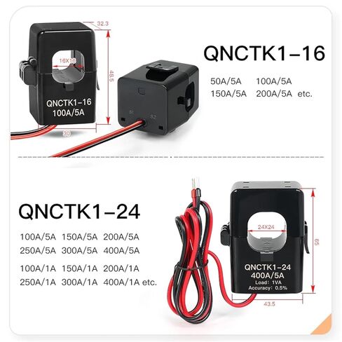 1 قطعة سبليت الأساسية محول التيار ct المشبك QNCTK1-16 50/5 100/5 150/5 200/5 التيار المتناوب الاستشعار الحالي سبليت محول التيار 100A 5A 200A(QNCTK1-16 200A-5A) in Kuwait