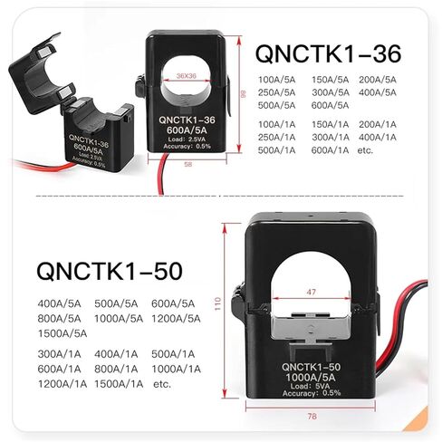 1 قطعة سبليت الأساسية محول التيار ct المشبك QNCTK1-16 50/5 100/5 150/5 200/5 التيار المتناوب الاستشعار الحالي سبليت محول التيار 100A 5A 200A(QNCTK1-16 200A-5A) in Kuwait