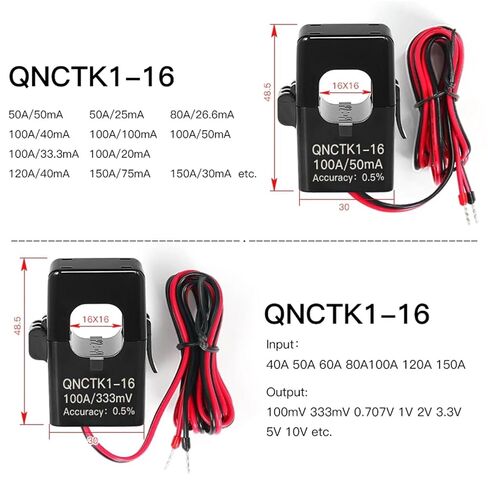 1 قطعة سبليت الأساسية محول التيار الاستشعار QNCTK1-10 50A 25mA 5A 2.5mA 10A 5mA 20A 20mA 100A فتح نوع محول التيار ct المشبك (QNCTK1-10 50A-40mA) in Kuwait