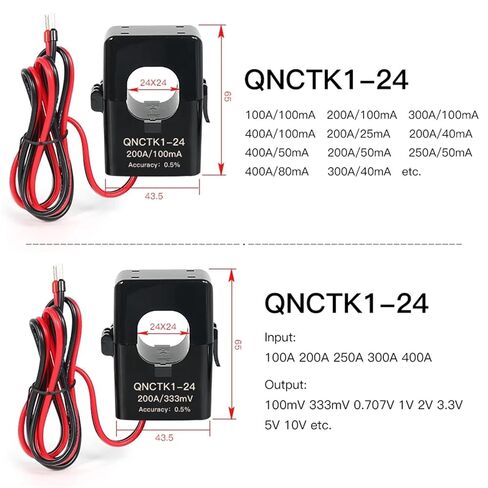 1 قطعة سبليت الأساسية محول التيار الاستشعار QNCTK1-10 50A 25mA 5A 2.5mA 10A 5mA 20A 20mA 100A فتح نوع محول التيار ct المشبك (QNCTK1-10 50A-40mA) in Kuwait