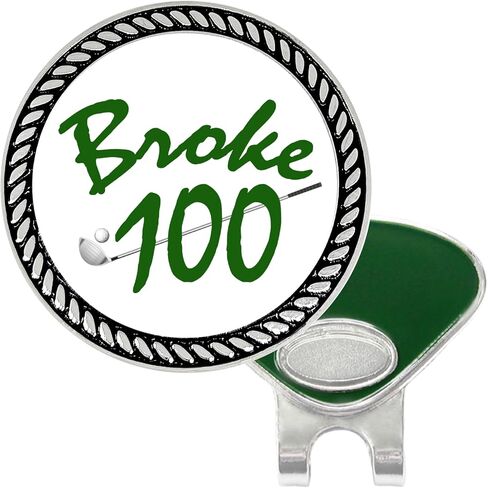 NAVIKA Broke 100 Golf Ball Marker with Hat Clip | Golfing Accessory | Gift for Men and Women Golfers in Kuwait