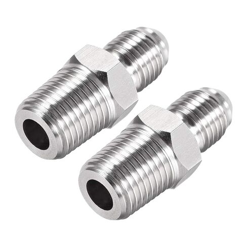 uxcell Hex Nipple 1/4 NPT X 7/16-20UNF 304 Stainless Steel Pipe Tube Fitting 2Pcs in Kuwait