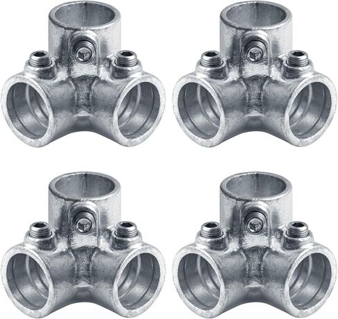 4 PCS Structural Pipe Fitting, 3 Way Corner Elbow Connector | Fits 1" Schedule 40 Galvanized Pipe in Kuwait