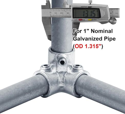 4 PCS Structural Pipe Fitting, 3 Way Corner Elbow Connector | Fits 1" Schedule 40 Galvanized Pipe in Kuwait