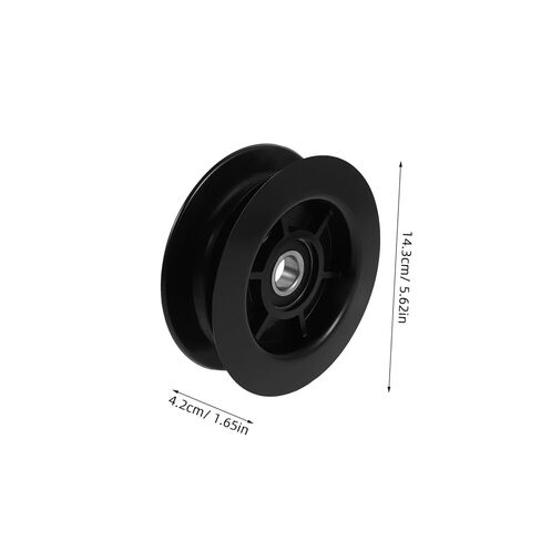SOLUSTRE 2pcs Forklift Pulley Wheel Nylon Double Groove Bearing Pulley for 3 Ton Hydraulic Lifting System Replacement Forklift Guide Cable in Kuwait