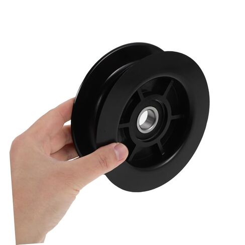SOLUSTRE 2pcs Forklift Pulley Wheel Nylon Double Groove Bearing Pulley for 3 Ton Hydraulic Lifting System Replacement Forklift Guide Cable in Kuwait