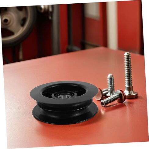 SOLUSTRE 2pcs Forklift Pulley Wheel Nylon Double Groove Bearing Pulley for 3 Ton Hydraulic Lifting System Replacement Forklift Guide Cable in Kuwait