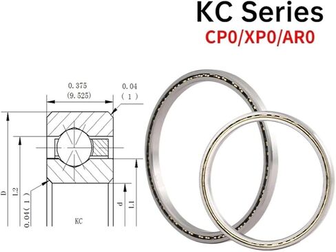 1 قطعة رقيقة الجدار قسم ثابت تحمل KC سلسلة الارتفاع 9.525 مللي متر 0.375 بوصة KC040 050 070 080 110 120 CP0 XP0 AR0(Xp0,KC160) in Kuwait