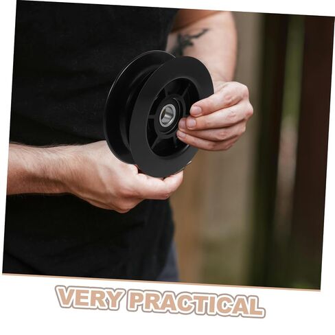 2pcs Forklift Dual Groove Nylon Bearing Pulley Wheels for Hydraulic Hose Guide, 3 Ton Heavy Duty Forklift Cable and Chain Pulley Replacement Parts for Industrial Lifting in Kuwait