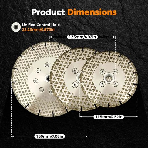 Angle Grinding Wheel, High Strength Diamond Cutting Wheel Blade, Flap Discs for Metal, Steel, Concrete, Stone, Tile (4.5-in) in Kuwait