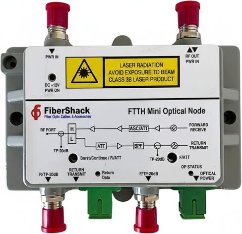 عقدة استقبال الألياف الضوئية الصغيرة CATV - اتجاهين FTTH 1310nm - 2X منافذ ألياف SC/APC مع مخرج RF - إشارة موثوقة من الدرجة التجارية لشبكات الألياف الضوئية FTTH أو FTTB أو FTTX in Kuwait