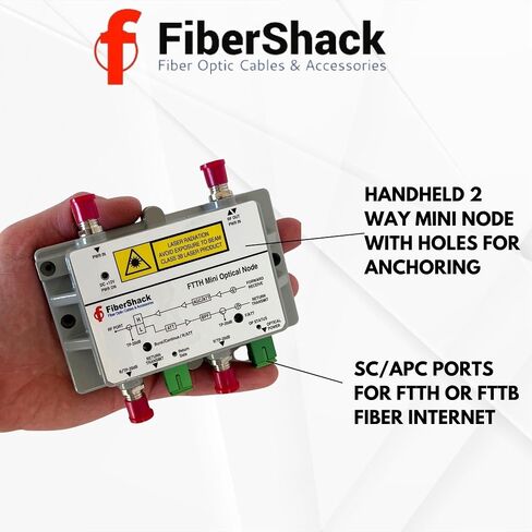 عقدة استقبال الألياف الضوئية الصغيرة CATV - اتجاهين FTTH 1310nm - 2X منافذ ألياف SC/APC مع مخرج RF - إشارة موثوقة من الدرجة التجارية لشبكات الألياف الضوئية FTTH أو FTTB أو FTTX in Kuwait