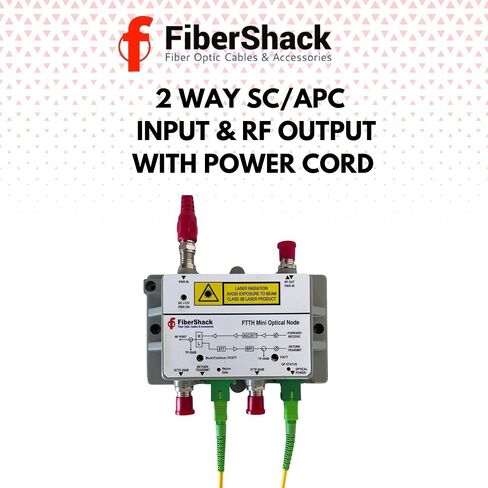 عقدة استقبال الألياف الضوئية الصغيرة CATV - اتجاهين FTTH 1310nm - 2X منافذ ألياف SC/APC مع مخرج RF - إشارة موثوقة من الدرجة التجارية لشبكات الألياف الضوئية FTTH أو FTTB أو FTTX in Kuwait