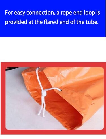 خرطوم قناة PVC قابل للسحب مع حبل قابل للتعديل وحلقة على شكل حرف D - درجة حرارة عالية، خرطوم تهوية مرن مثبط للهب لمروحة العادم، والتهوية، والاستخدام الصناعي والسكني (35 × 1000 سم) in Kuwait