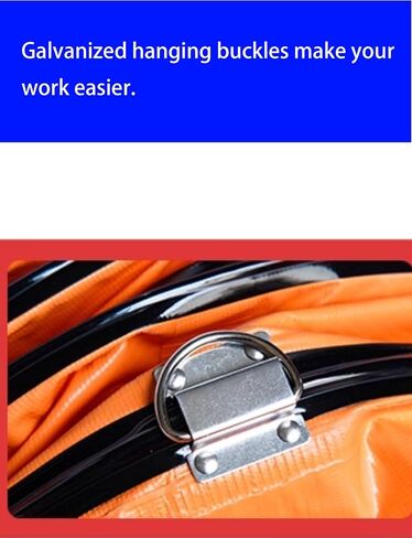 خرطوم قناة PVC قابل للسحب مع حبل قابل للتعديل وحلقة على شكل حرف D - درجة حرارة عالية، خرطوم تهوية مرن مثبط للهب لمروحة العادم، والتهوية، والاستخدام الصناعي والسكني (35 × 1000 سم) in Kuwait
