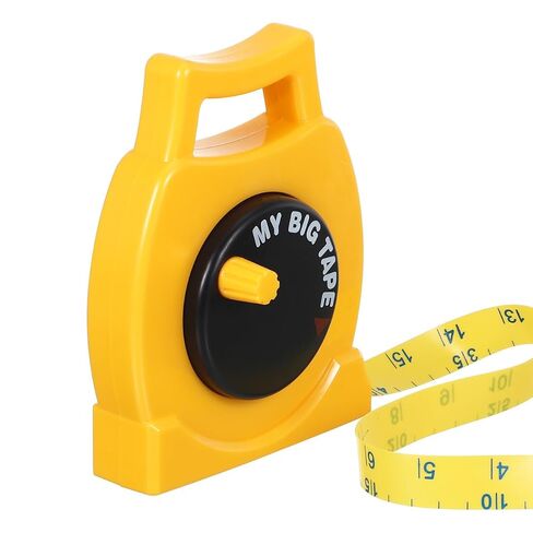 Toyvian Kids Tape Measure Toy for Toddlers Hand-Wound Retractable Tapeline with Inch and Centimeter Markings Lightweight and Durable Educational Measuring Tool for Learning and Play in Kuwait