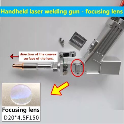 D16/D20/D30 Laser Welding Gun Collimating Lens CQWY Weld Head Focusing Lenses F50/F60/F150/F200/F600/F800 for SUP20S/T 21S/T 23S/T 28T/F 29F 31T/F 21C 22C (OEM/JGS1, D20T4.5F800) in Kuwait