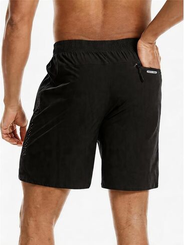 Gym Shorts Men 7 Inch Compression Soccer Small Shorts with Zipper Pockets Booty 7 Inch Inseam Golf Short in Kuwait
