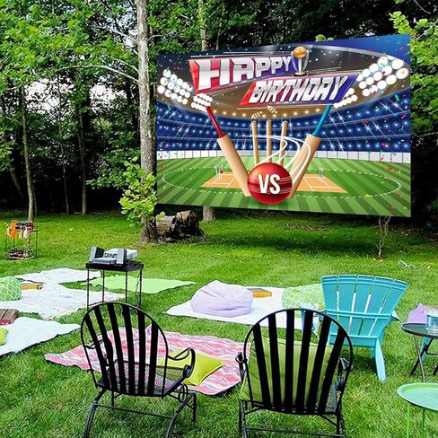 Cricket Birthday Backdrop 7x5ft Sports Cricket Field Theme Birthday Party Decorations Arena Stadium Photography Background for Teens Fans Outdoor Party Portrait Banner in Kuwait