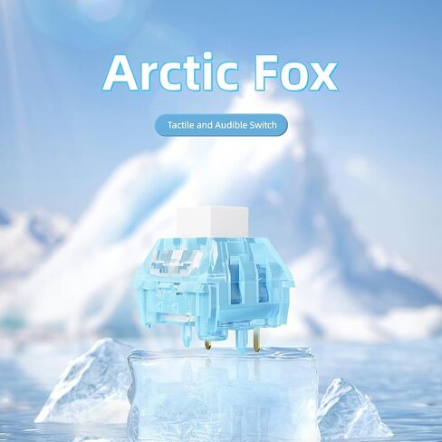 Arctic Fox Switch Clicky Mechanical Switch, Keyboard Clickies Alternative,5-Pin Sky Blue Keyboard Switch,Keyboard Clicker for 3D Prints(70 Pcs) in Kuwait
