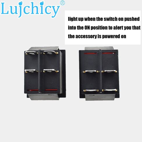 KCD4-201N مفتاح الروك AC 250V 16A 4 دبابيس 2 موضع مع LED أحمر يشير إلى الضوء ردود فعل لمسية إيجابية تمنع مفاتيح تبديل سوء التشغيل لمولد طاحونة مقعد ساندر (2/حزمة) in Kuwait