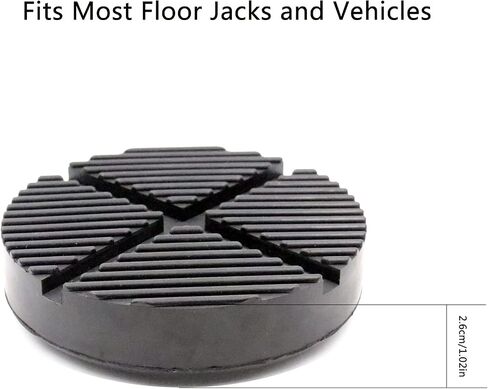 Universal Floor Jack Pad, Thickened Rubber Pinch Weld Jack Adapter Pad/Puck, 3 Ton Load Capacity, Car Lift Frame Rail Protection Accessories for Utility Jack in Kuwait