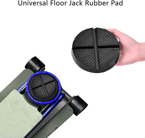 Universal Floor Jack Pad, Thickened Rubber Pinch Weld Jack Adapter Pad/Puck, 3 Ton Load Capacity, Car Lift Frame Rail Protection Accessories for Utility Jack in Kuwait