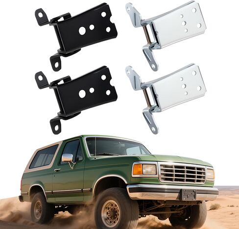 4 قطع مجموعة مفصلات الباب العلوي والسفلي الجانب الأيسر والأيمن لسيارة Ford F150 F250 F350 Bronco LTD Fairmont Granada Thunderbird 1978-1997، لسيارة Mercury Zephyr Marquis Cougar 1978-1986، 925-066 925-068 in Kuwait