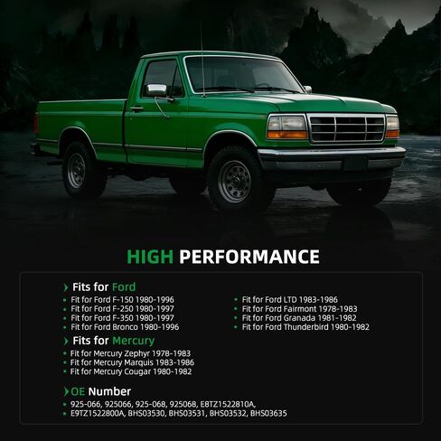 4 قطع مجموعة مفصلات الباب العلوي والسفلي الجانب الأيسر والأيمن لسيارة Ford F150 F250 F350 Bronco LTD Fairmont Granada Thunderbird 1978-1997، لسيارة Mercury Zephyr Marquis Cougar 1978-1986، 925-066 925-068 in Kuwait
