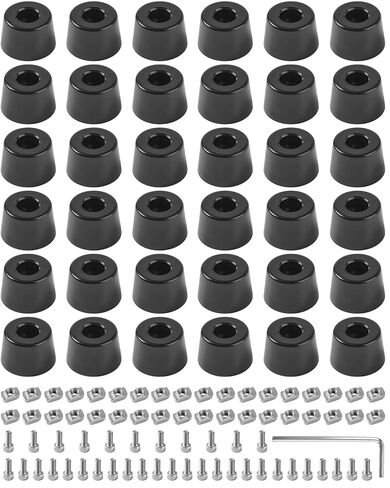 36 Sets Anti-Vibration Rubber Landing Mat Feet, M4 T-Nuts, Hex Screws with Wrench, for 2020 Series Aluminum Extrusion Profile 3D Printer Parts in Kuwait