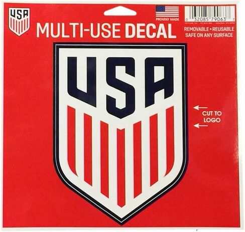USA United States Soccer Team WinCraft Red White & Navy Reusable Multi-Use Decal in Kuwait