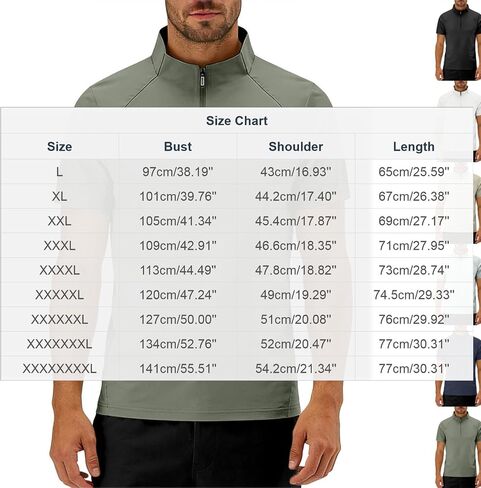 Mens Quarter Zip Pullover Athletic Shirts Summer Casual Short Sleeve Stand Collar Gym Workout Running Tee Shirts Tops in Kuwait