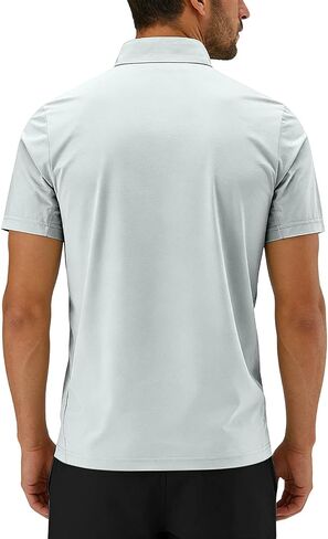 Mens Quarter Zip Pullover Athletic Shirts Summer Casual Short Sleeve Stand Collar Gym Workout Running Tee Shirts Tops in Kuwait