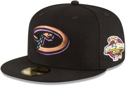 عصر جديد MLB 59FIFTY Arizona Diamondbacks 2001 World Series Black Cooperstown مجموعة أصلية مزودة بقبعة ميدانية in Kuwait
