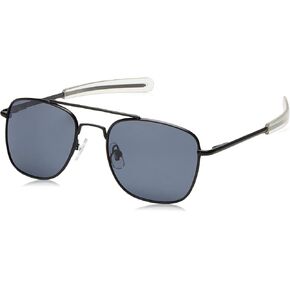 HUMVEE Pilot Sunglasses - Polarized Aviator Sunglasses Bayonette, Frame, Military Sunglasses with Gray Lenses and Black Frame, 52mm