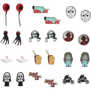 Horror Movie Icons Women's 12-Pack Earring Set