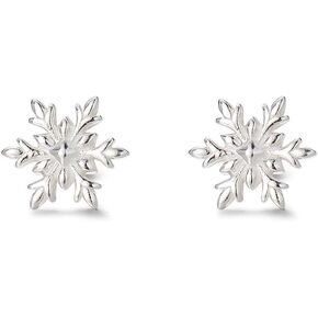 20G Cute Snowflake Cartilage Tiny Stud Earrings for Women Teen Girls 925 Sterling Silver Winter Frozen Flower Tragus Screw Back Ball Barbell Studs Earring Minimalist Christmas Birthday Jewelry Gifts Hypoallergenic