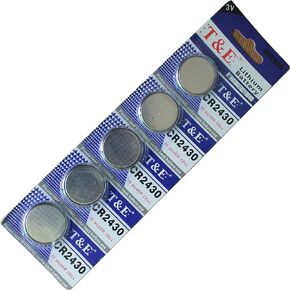 New 5 X Cr2430 Br2430 2430 3V Lithium Batteries FBA