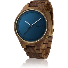 Zeitholz Wood Watches for Men, Wooden Watch, Gifts, Analog Watch, Stolpen Collection 42mm, 100% Natural with Japanese Quartz Movement.