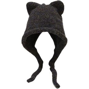 Women's Knit Hat Cute Winter Hat Cat Fall Warm Winter Thick Casual Earflap Fashion Beanie Hat in Kuwait