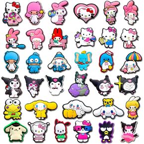 35Pcs Cartoon Shoe Decoration Charms for Clog, Cute Charms Accessories for Girl Party Favor