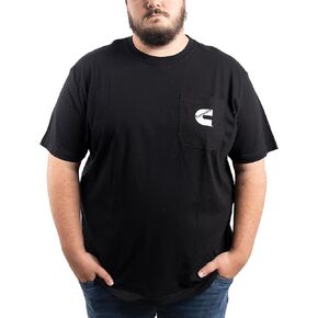 Cummins Men Standard Short Sleeve Pocket Tee, Black