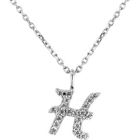 Women Teen Girls Initial Letter Alphabet Tiny Pendant Charm 925 Sterling Silver Cubic Zirconia Made in Korea