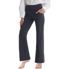 Cifupy Women's Bootcut Yoga Pants with Pockets High Waist Workout Bootleg Pants Yoga Dress Pants 4 Way Stretch Pants