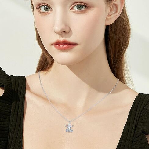SOESON Highland Cow Necklace for Women,Sterling Silve Cow Necklace Highland Cow Pendant Scottish Cow Necklace for Girls Jewelry Easter Wedding Graduation Gift in Saudi Arabia