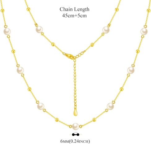 قلادة شوكر من اللؤلؤ من فنيبيرد بتصميم بسيط عتيق من لؤلؤ مياه البحر، هدايا مجوهرات يومية للنساء والفتيات in Kuwait