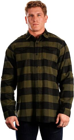 Burnside Men's Yarn-Dyed Long Sleeve Flannel Shirt in Kuwait