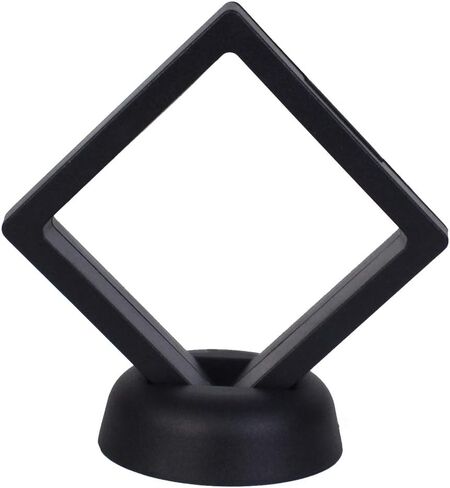 Bleiou 10 Pack 3D Floating Display Frame Stand Holder Coin Chip Jewelry Pin Display Stand Box (Black, 2.75 x 2.75 x 0.75 inch) in Saudi Arabia