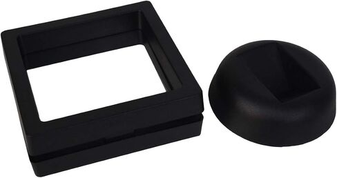 Bleiou 10 Pack 3D Floating Display Frame Stand Holder Coin Chip Jewelry Pin Display Stand Box (Black, 2.75 x 2.75 x 0.75 inch) in Saudi Arabia